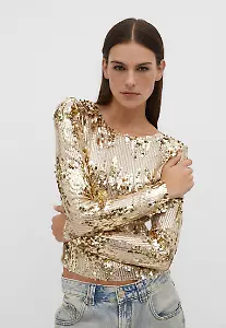 Shirt mit Pailetten von Stradivarius