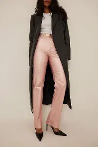 Shiny Straight Denim Rosa von NA-KD