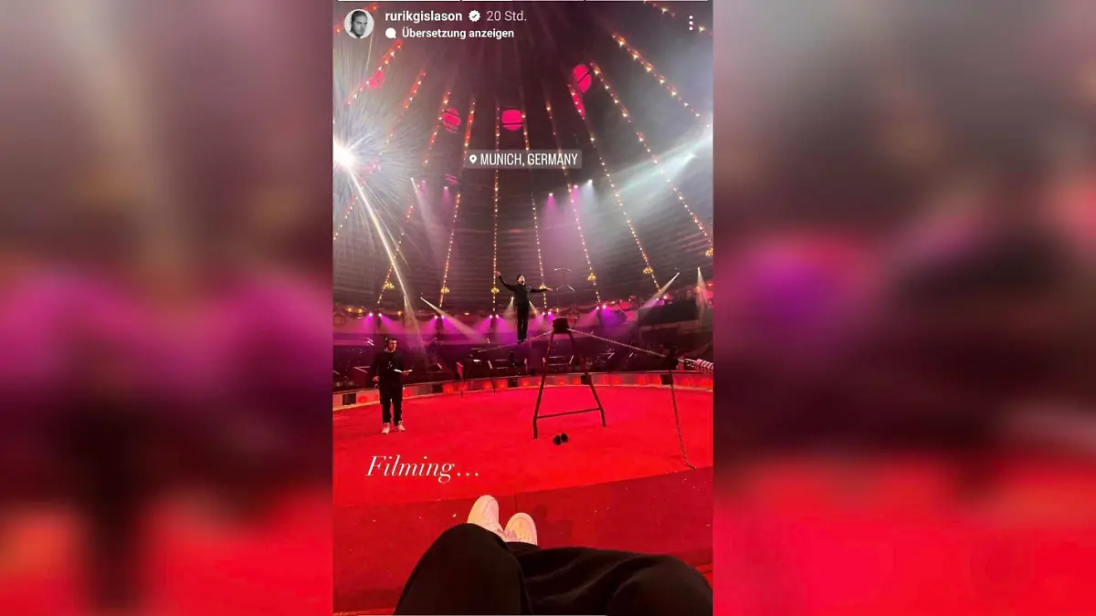 Rúrik Gíslason filmt Dreharbeiten für "Stars in der Manege"