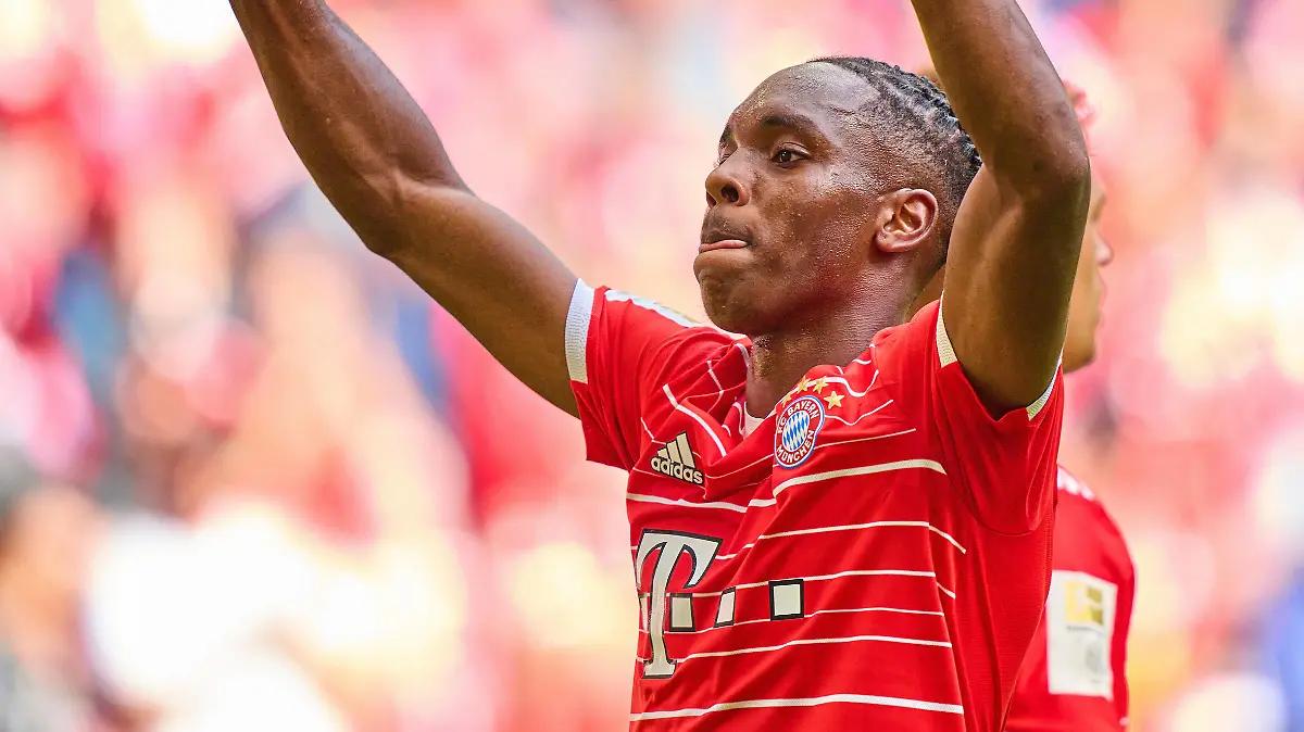  Mathys Tel, FCB 39 celebrates his goal, happy, laugh, celebration, 1-0 in the match FC BAYERN MÜNCHEN - VFB STUTTGART 2-2 1.German Football League on Sept 10, 2022 in Munich, Germany. Season 2022/2023, matchday 6, 1.Bundesliga, FCB, München, 6.Spieltag