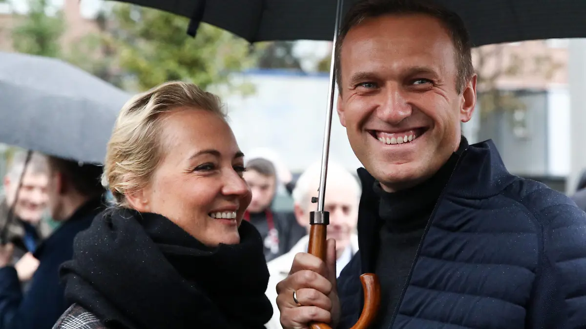  MOSCOW, RUSSIA  SEPTEMBER 29, 2019: Opposition activist Alexei Navalny with his wife Yulia during a rally in support of political prisoners in Prospekt Sakharova Street. Sergei Bobylev/TASS PUBLICATIONxINxGERxAUTxONLY TS0BCCB4