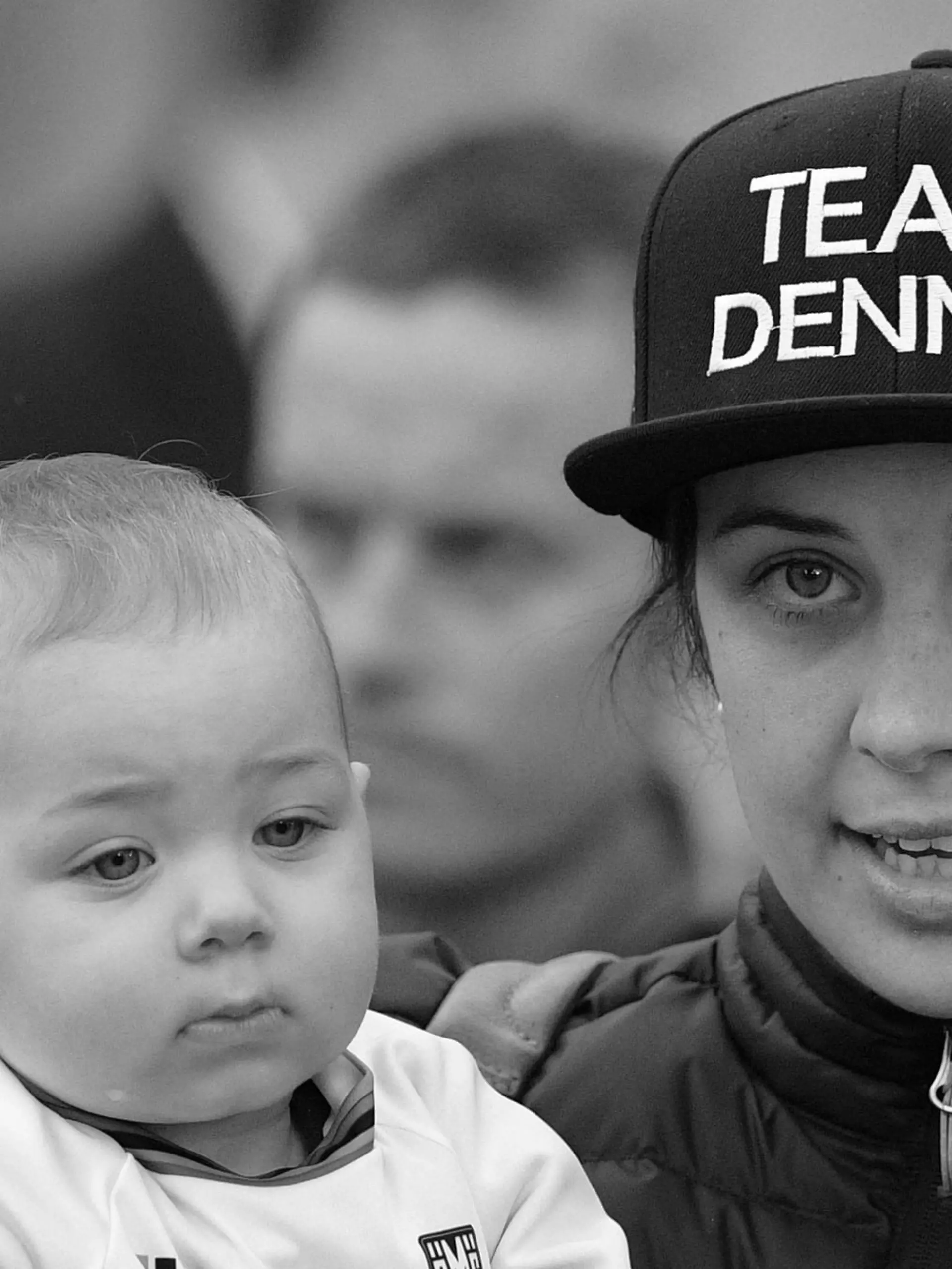 Australian Rohan Dennis wife Melissa Hoskins and their son pictured during the Men Elite Individual Time Trial at the UCI Road World Championships cycling in Harrogate, North Yorkshire, United Kingdom, Wednesday 25 September 2019. The Worlds are taking place from 21 to 29 September. YORICKxJANSENS PUBLICATIONxINxGERxSUIxAUTxONLY x05671397x