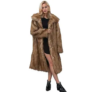 Tapferer Ping Trenchcoat Herbst und Winter Kunstpelzmantel
