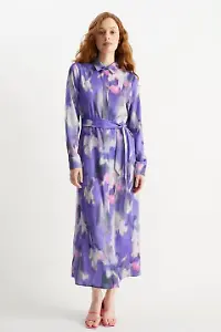 Gemustertes Blusenkleid