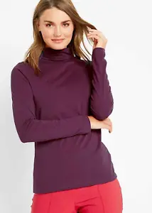 Bonprix Basic-Rollkragenpullover (Holunderbeere)