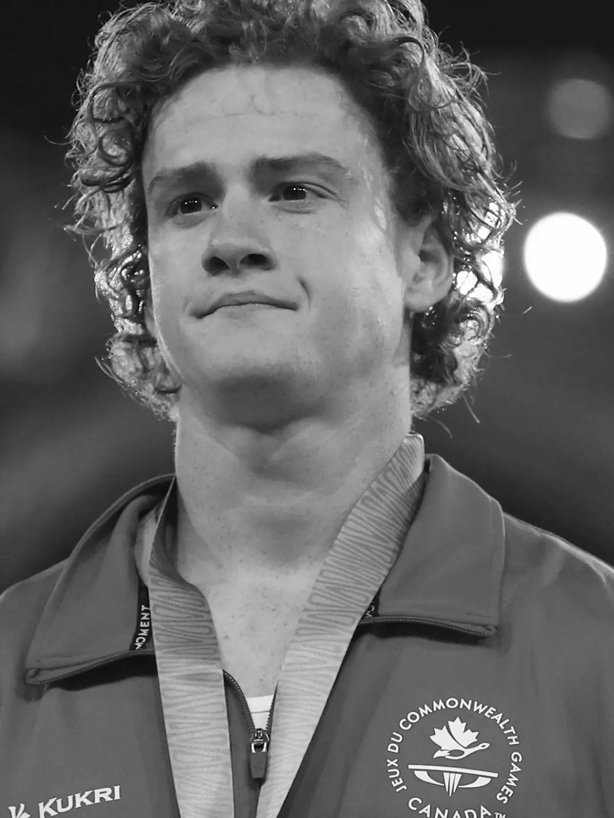 FILE - Men's pole vault silver medalist Canada's Shawnacy Barber is shown on the podium at Carrara Stadium during the 2018 Commonwealth Games on the Gold Coast, Australia, Thursday, April 12, 2018. Barber has died from medical complications. He was 29. Barber died Wednesday, Jan. 17, 2024, at home in Kingwood, Texas, his agent, Paul Doyle, confirmed to The Associated Press. (AP Photo/Mark Schiefelbein, File)