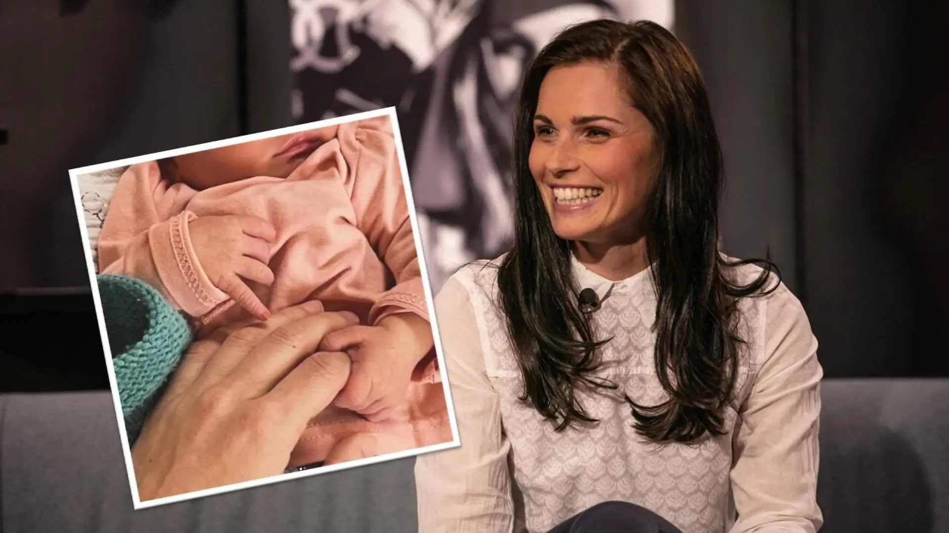 Anna Veith mit dem jüngsten Familienzuwachs - Töchterchen Lotte.
