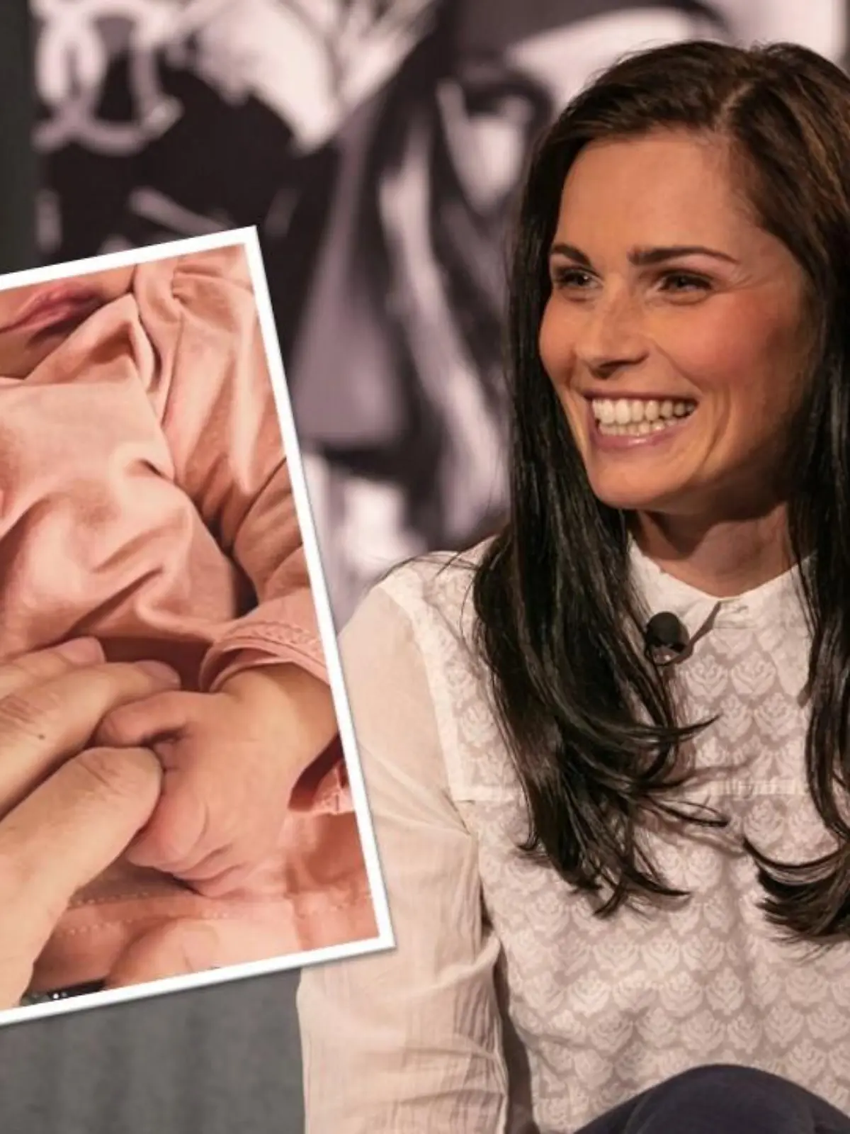 Anna Veith mit dem jüngsten Familienzuwachs - Töchterchen Lotte.