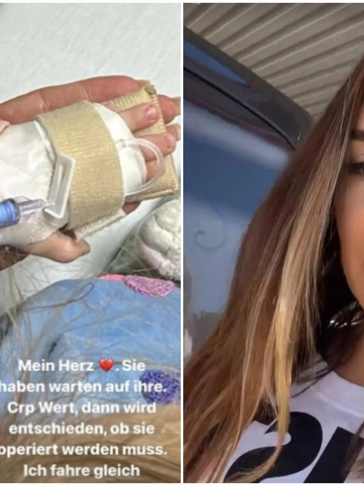 Anna-Maria Ferchichi muss nun auf das Blutergebnis warten. Danach entscheidet sich, ob ihre Tochter operiert werden muss.