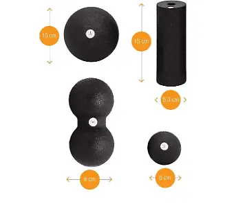 Vierteiliges Faszienrollen-Set von High Pulse