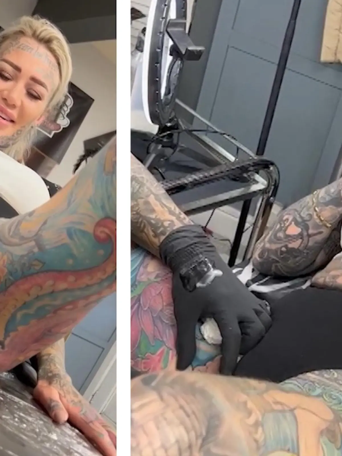 Influencerin Becky Holt sorgt schon 2022 mit ihrem Intim-Tattoo für Schlagzeilen. Die Britin bezeichnet sich selbst als Großbritanniens meisttätowierte Frau. Welches Detail sie jetzt über ihre Vagina-Tätowierung außerdem noch preisgibt, erfahrt ihr im Video.