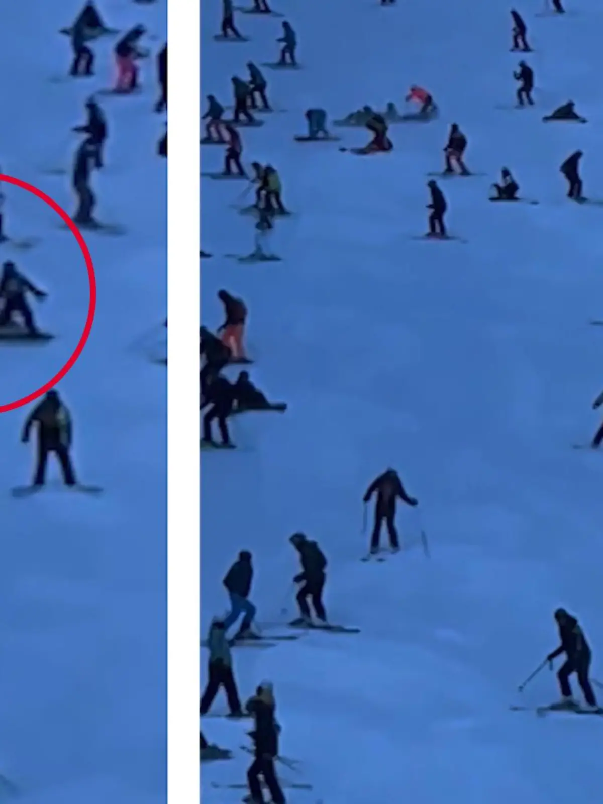 Für diese Ski-Urlauber im österreichischen Ischgl wird die Piste zur Rutschpartie. Reihenweise purzeln sie die steilen Hänge hinunter.  Warum dieser Berg die Ski-Hasen reihenweise umhaut, erfahrt ihr im Video.