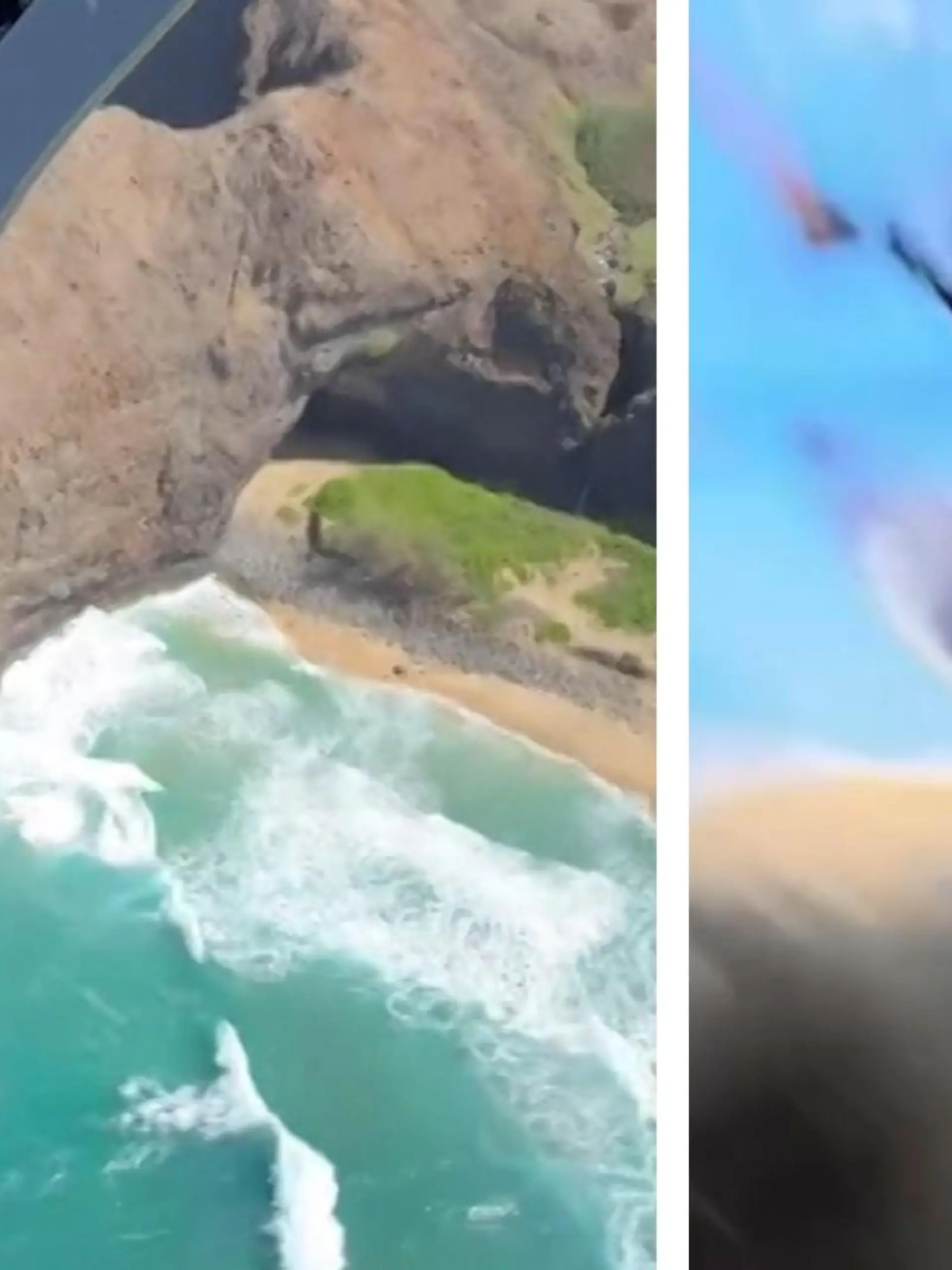 Ein Reisehubschrauber musste an einem Strand auf Hawaii notlanden. Vier Passagiere und ein Pilot waren an Bord der Maschine und filmten den Moment des Crashs mit dem Handy.