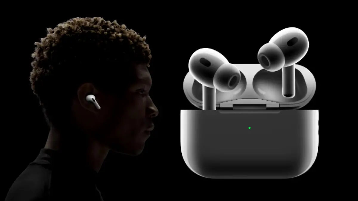 Apple AirPods Pro 2 in Weiß.