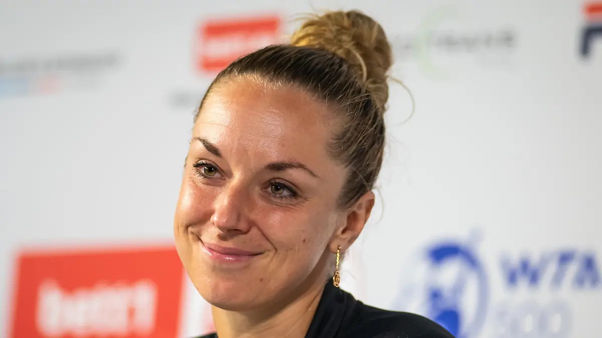 Sabine Lisicki talks to the media after the first round of the 2023 bett1 Open, WTA 500 tennis tournament on June 19, 2023 in Berlin, Germany - Photo Rob Prange / Spain DPPI / DPPI