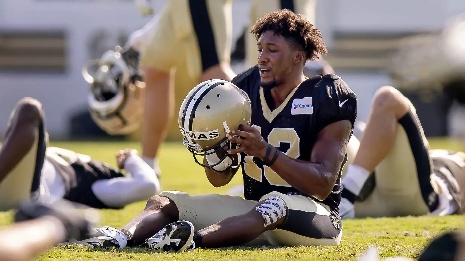 Sport Bilder des Tages NFL, American Football Herren, USA New Orleans Saints Training Camp Aug 1, 2023 Metairie, LA, USA New Orleans Saints wide receiver Michael Thomas 13 at the Ochsner Sports Performance Center. Metairie LA USA, EDITORIAL USE ONLY PUBLICATIONxINxGERxSUIxAUTxONLY Copyright: xStephenxLewx 20230801_jel_la1_004