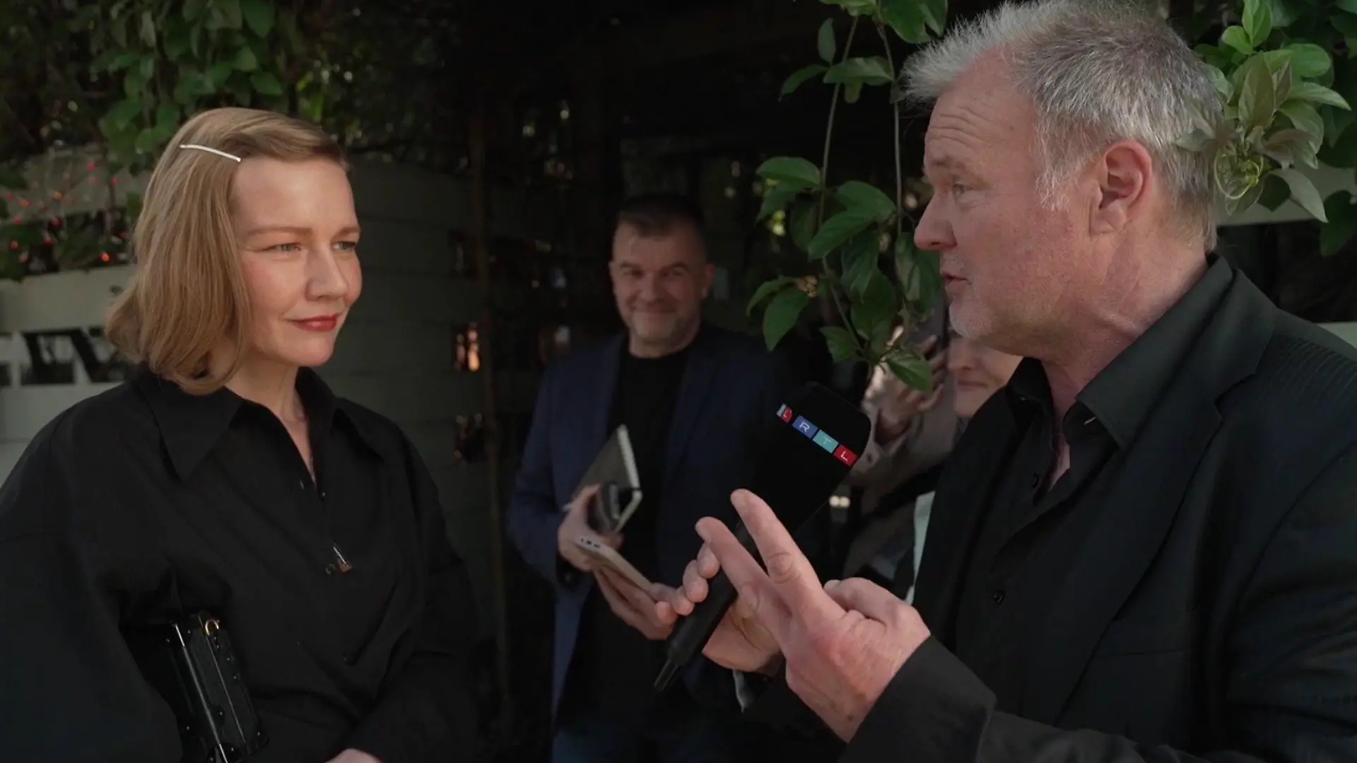 Sandra Hüller im Gespräch mit RTL-Reporter Frank Fastner