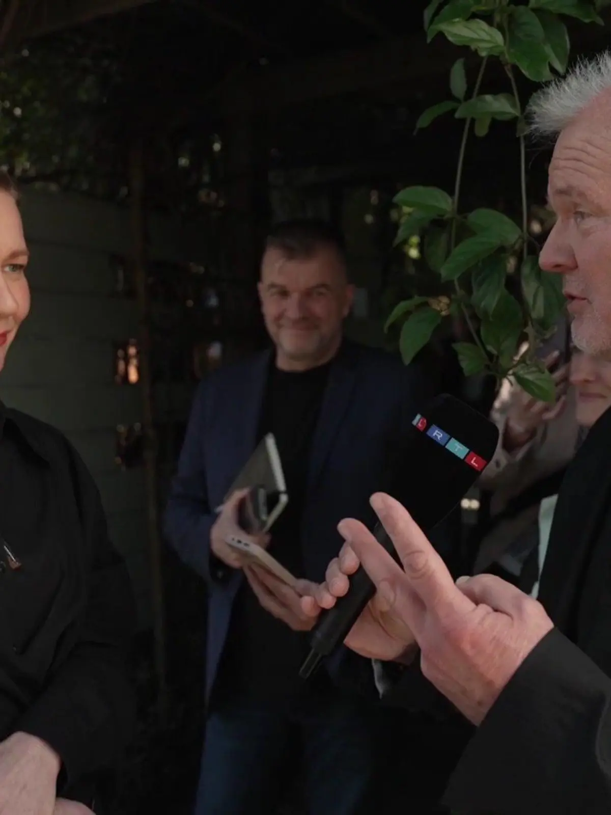 Sandra Hüller im Gespräch mit RTL-Reporter Frank Fastner