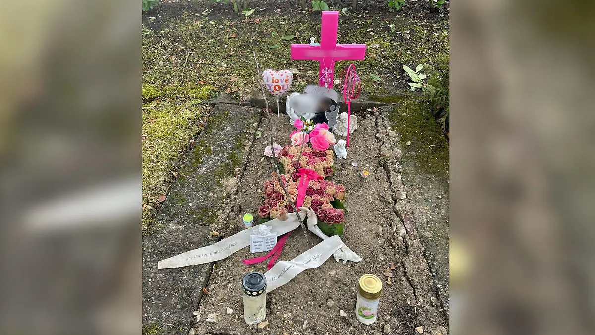 Das Grab des verstorbenen Mädchens aus Baden-Baden.