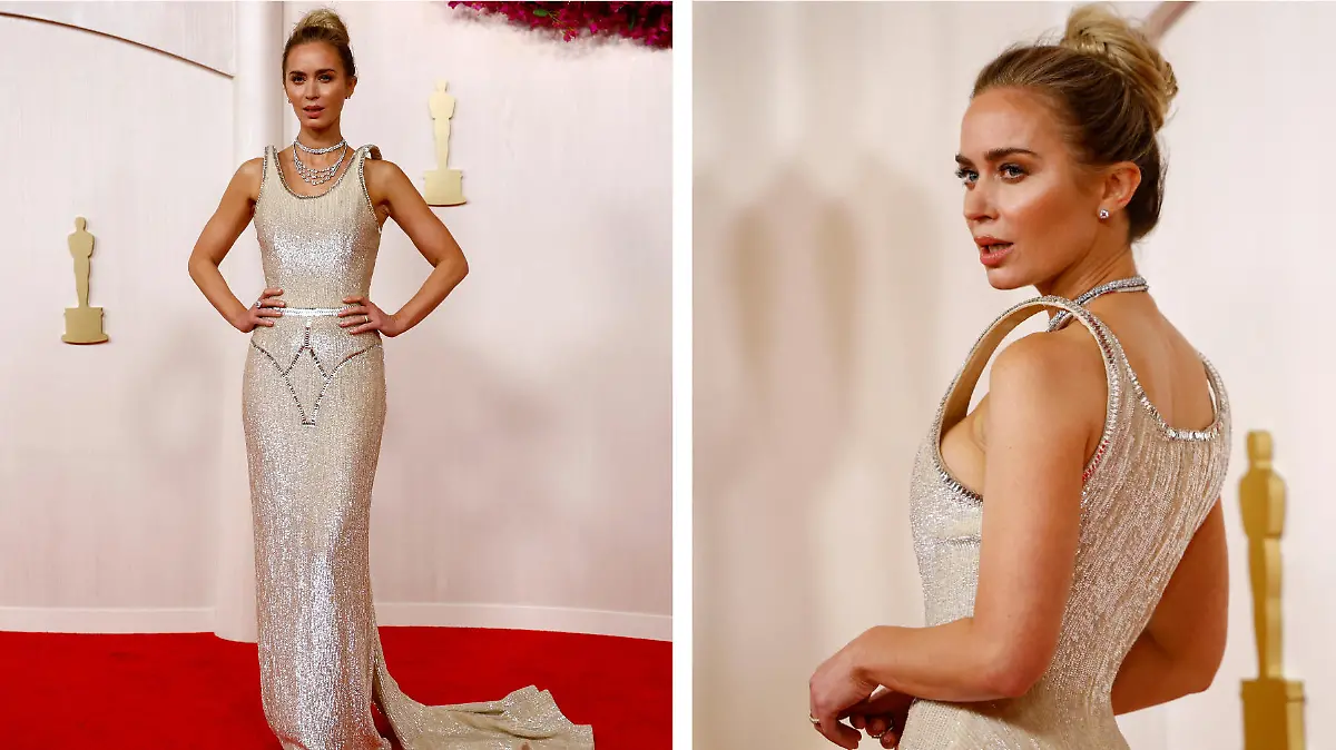 Emily Blunt liegt mit ihrer Outfitwahl goldrichtig.