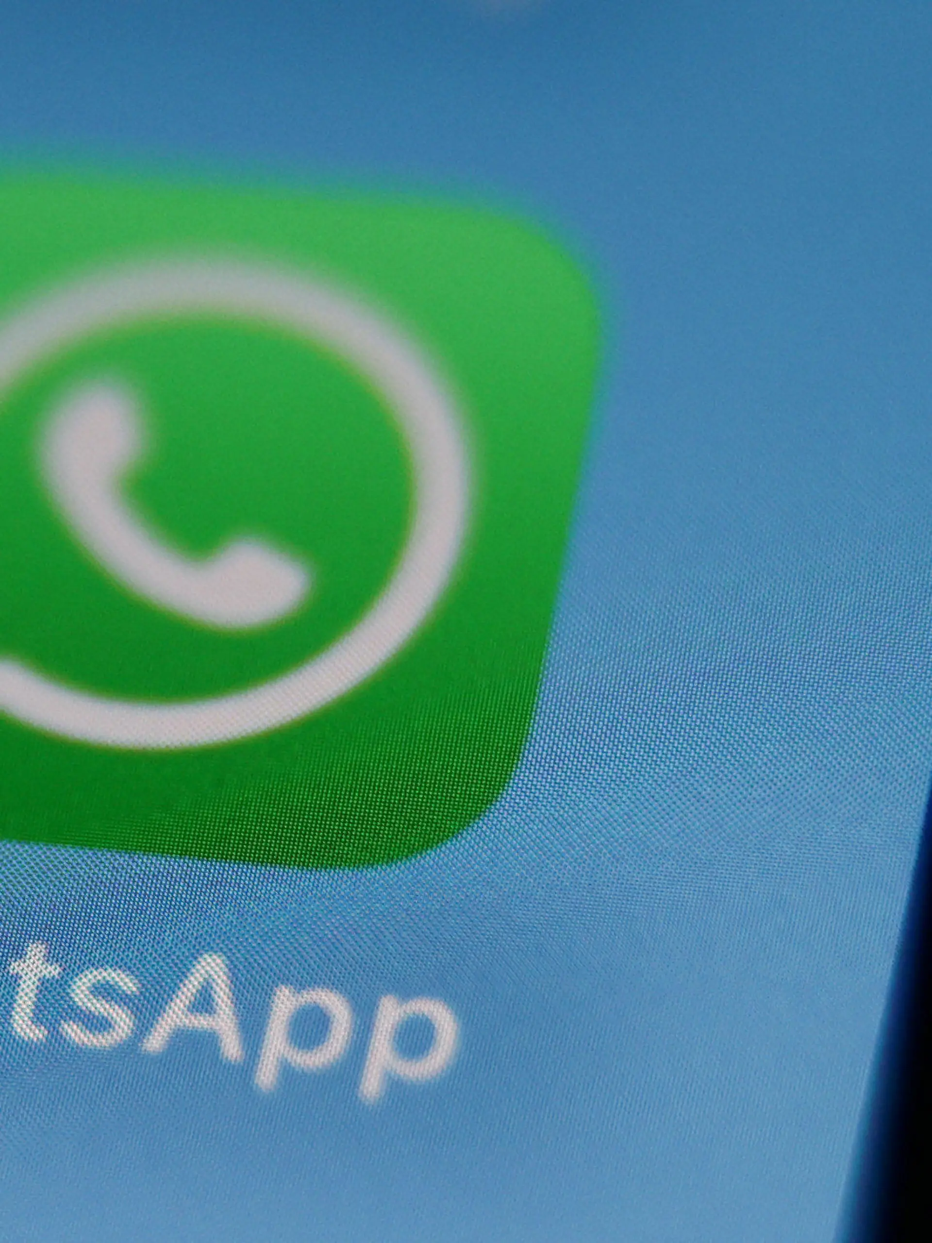 WhatsApp icon displayed on a phone screen is seen in this illustration photo taken in Krakow, Poland on November 22, 2023. (Photo by Jakub Porzycki/NurPhoto)