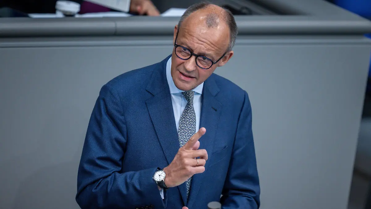 07.09.2022, Berlin: Friedrich Merz, CDU Bundesvorsitzender, spricht in der Generaldebatte zum Haushalt im Bundestag. Foto: Michael Kappeler/dpa +++ dpa-Bildfunk +++