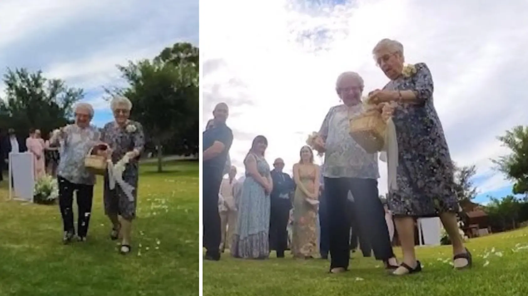 Omas werden zu Blumenmädchen