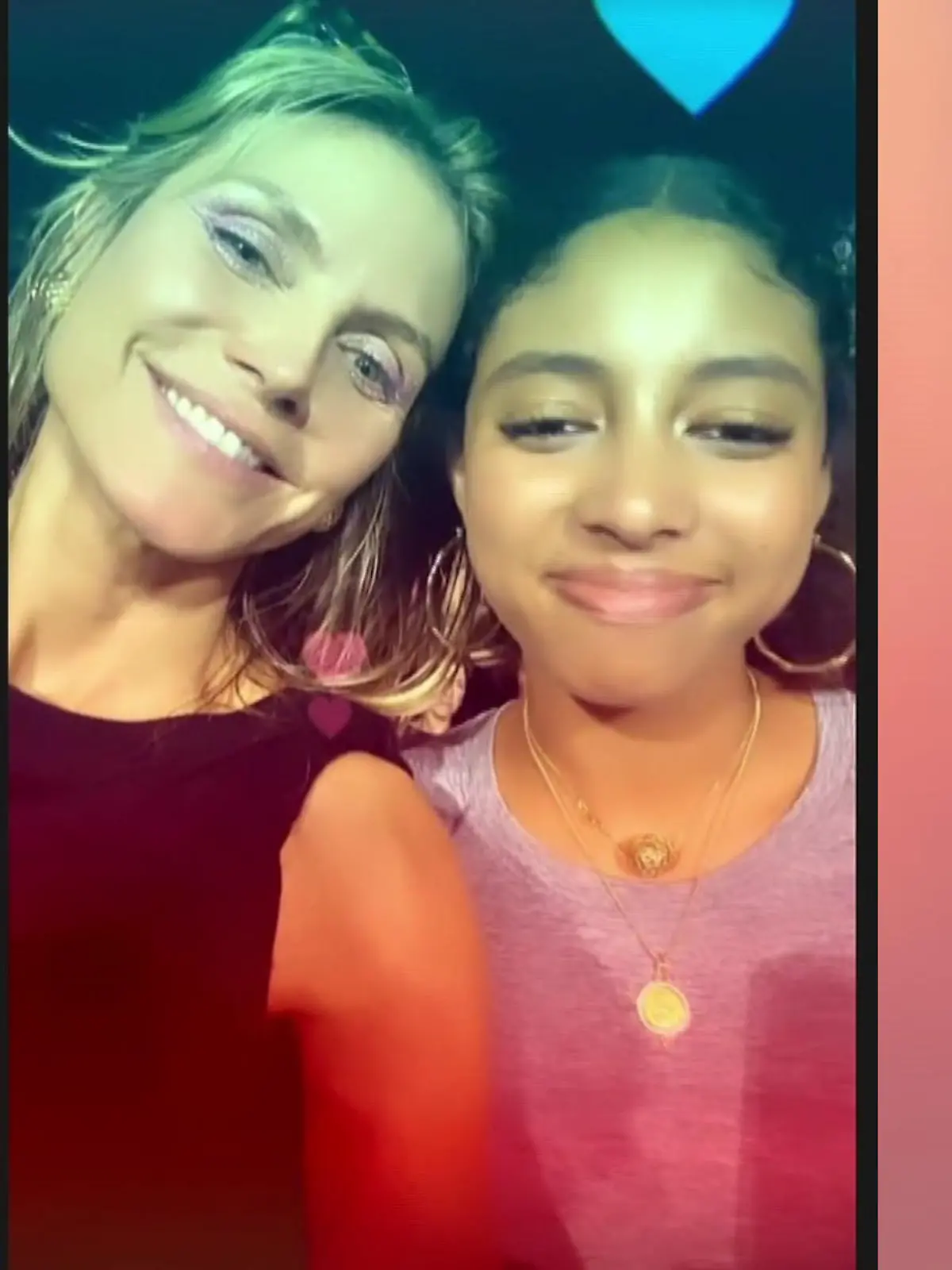 Heidi Klum meldet sich in ihrer Story vom Madonna Konzert und postet dabei ein Selfie mit Tochter Lou (14).