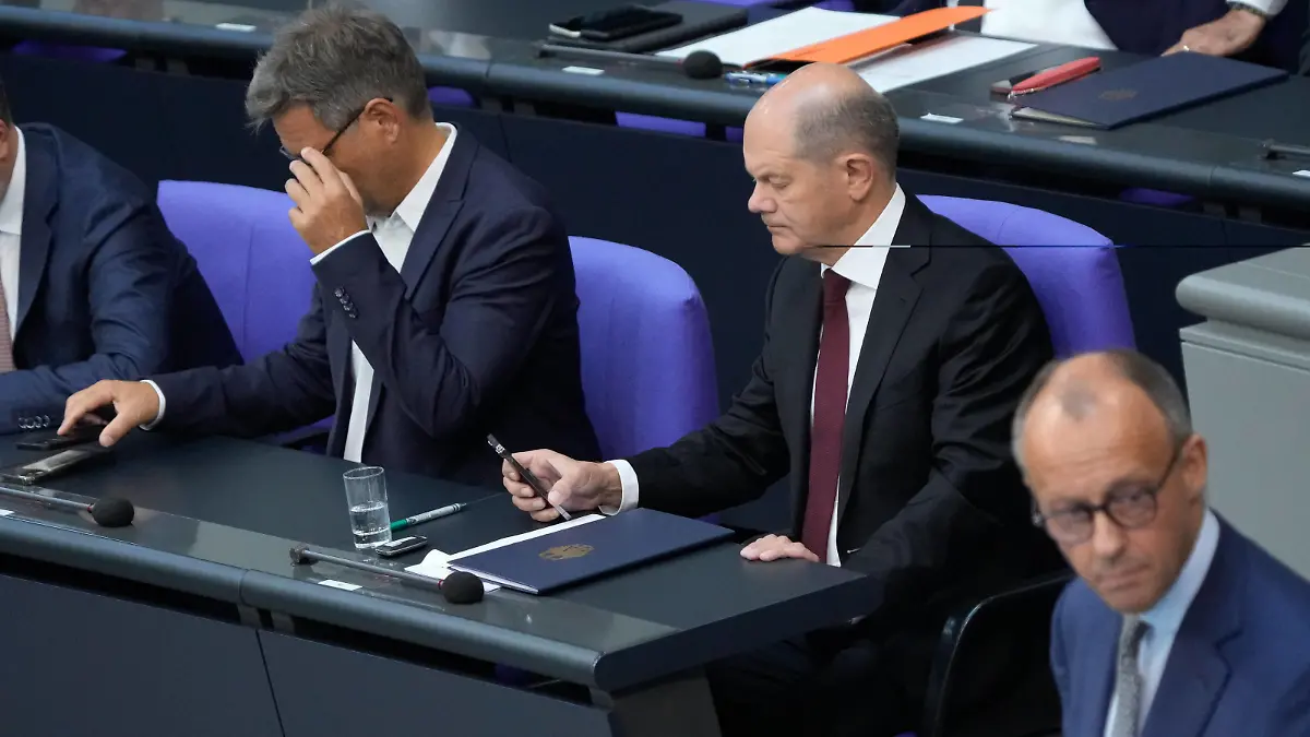 50. Plenarsitzung Deutscher Bundestag Aktuell,07.09.2022 Berlin, Friedrich Merz CDU im Portrait bei seiner Rede zur in der Haushaltwoche und Haushalt des Bundeskanzler und Bundeskanzleramt bei der 50. Sitzung des Deutschen Bundestag in Berlin Berlin Berlin Deutschland *** 50 Plenary Session German Bundestag Current,07 09 2022 Berlin, Friedrich Merz CDU in portrait during his speech on the in the budget week and budget of the Chancellor and Chancellery at the 50 session of the German Bundestag in Berlin Berlin Germany