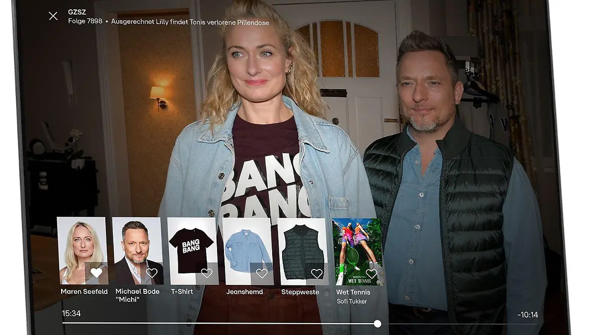 ACHTUNG SPERRFRIST! Die Veröffentlichung dieses Motives ist erst ab dem 13.03.2024, 07:00 h frei.
Streaming trifft Mode: RTL+ und Zalando testen innovatives in-Stream Shopping-Angebot bei Gute Zeiten, schlechte Zeiten
+++ Die Verwendung des sendungsbezogenen Materials ist nur mit dem Hinweis und Verlinkung auf RTL+ gestattet. +++