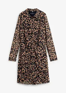 Meshkleid mit Leo-Druck