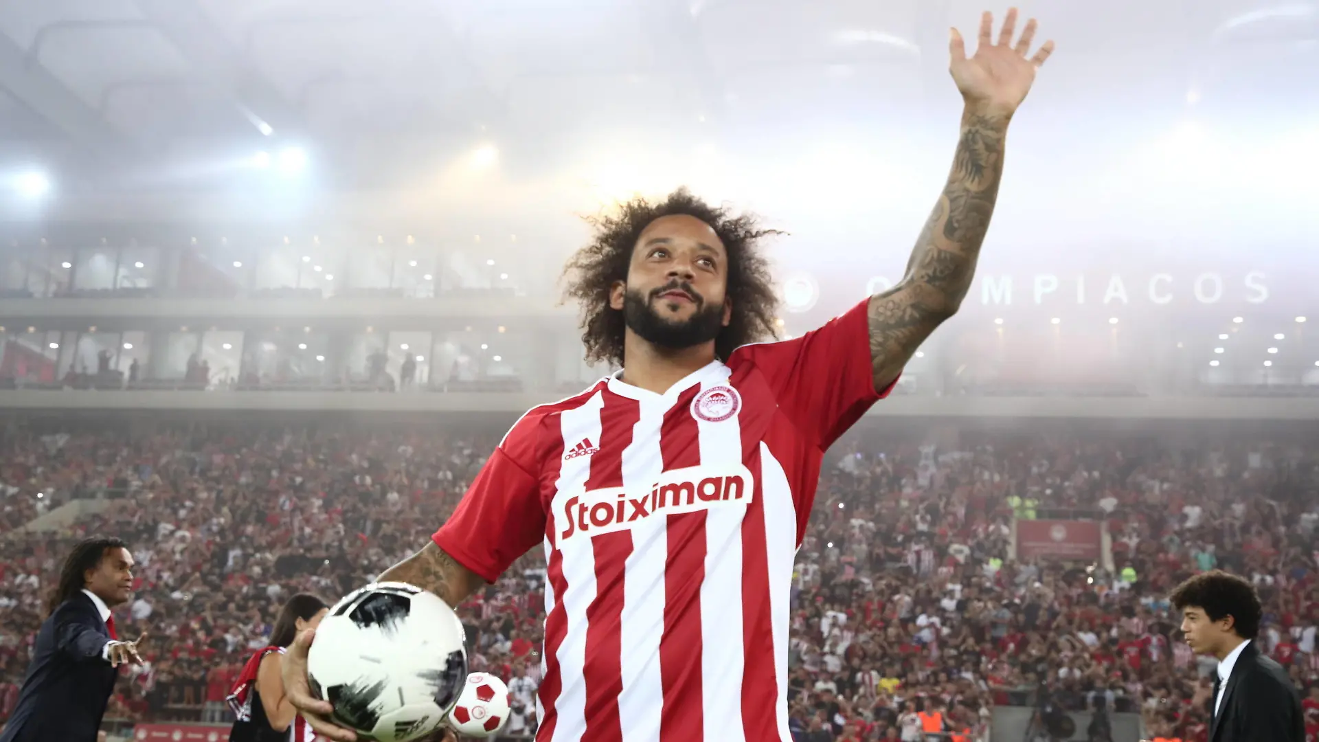 September 5, 2022, Piraeus: Brazilian professional footballer Marcelo Vieira da Silva arrives at the Olympiakos stadium where a crowd of people worships them. Marcelo has signed a one-year contract with the option for a further 12 months. Piraeus - ZUMAe114 0168119406st Copyright: xEurokinissix