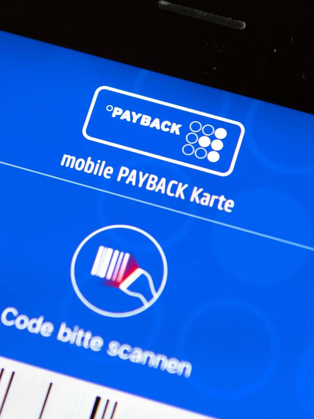 Die Payback App auf einem Smartphone.