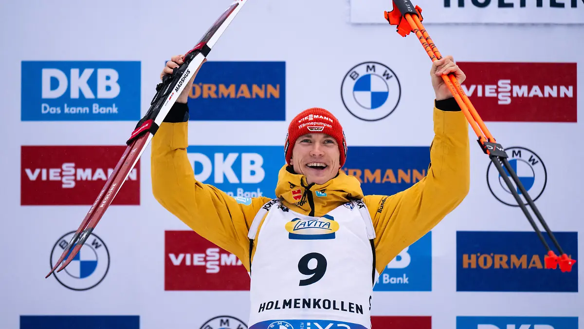 Sport Bilder des Tages 240302 Benedikt Doll of Germany celebrates after men s 15 km mass start during the IBU World Cup on March 2, 2024 in Oslo. Photo: Mathias Bergeld / BILDBYRAN / kod MB / MB0882 skidskytte biathlon skiskyting världscupen ibu world cup masstart mass start bbeng verdenscup jubel *** 240302 Benedikt Doll of Germany celebrates after men s 15 km mass start during the IBU World Cup on March 2, 2024 in Oslo Photo Mathias Bergeld BILDBYRAN kod MB MB0882 biathlon biathlon biathlon världscupen ibu world cup masstart mass start bbeng verdenscup jubel PUBLICATIONxNOTxINxSWExNORxAUT Copyright: MATHIASxBERGELD BB240302MB177