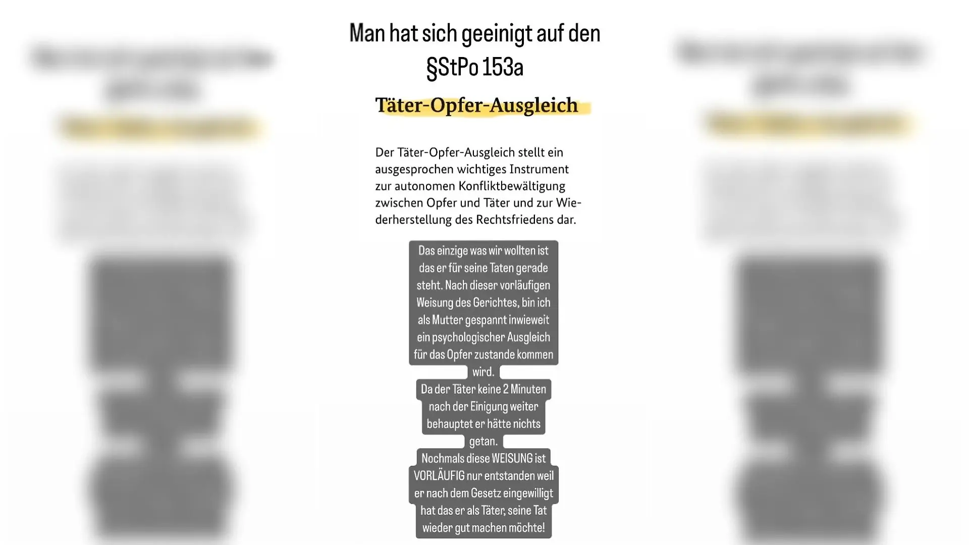 Insta-Story von Anja R. kurz nach dem Prozess gegen Marc Terenzi