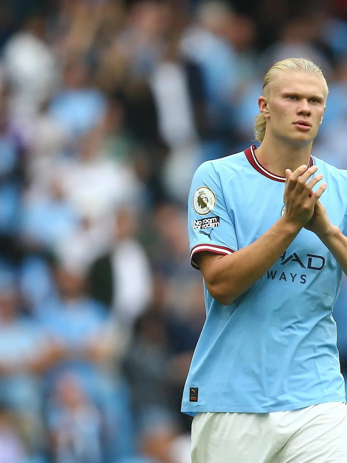 Mandatory Credit: Photo by Phil Oldham/Shutterstock 13329485fc Erling Haaland of Manchester City Manchester City v Crystal Palace, Premier League, Football, Etihad Stadium, Manchester, UK - 27 Aug 2022 Manchester City v Crystal Palace, Premier League, Football, Etihad Stadium, Manchester, UK - 27 Aug 2022 PUBLICATIONxINxGERxSUIxAUTXHUNxGRExMLTxCYPxROMxBULxUAExKSAxONLY Copyright: xPhilxOldham/Shutterstockx 13329485fc 