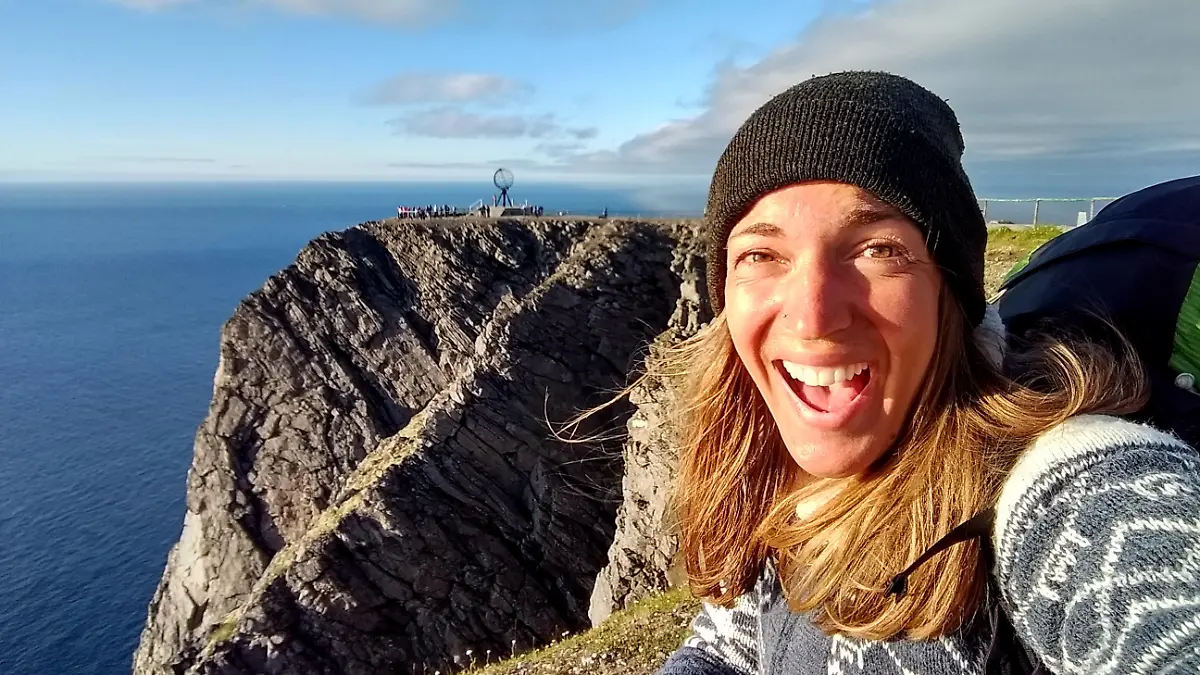 Nach fünf Monaten kommt die Norddeutsche am Nordkap in Norwegen an.