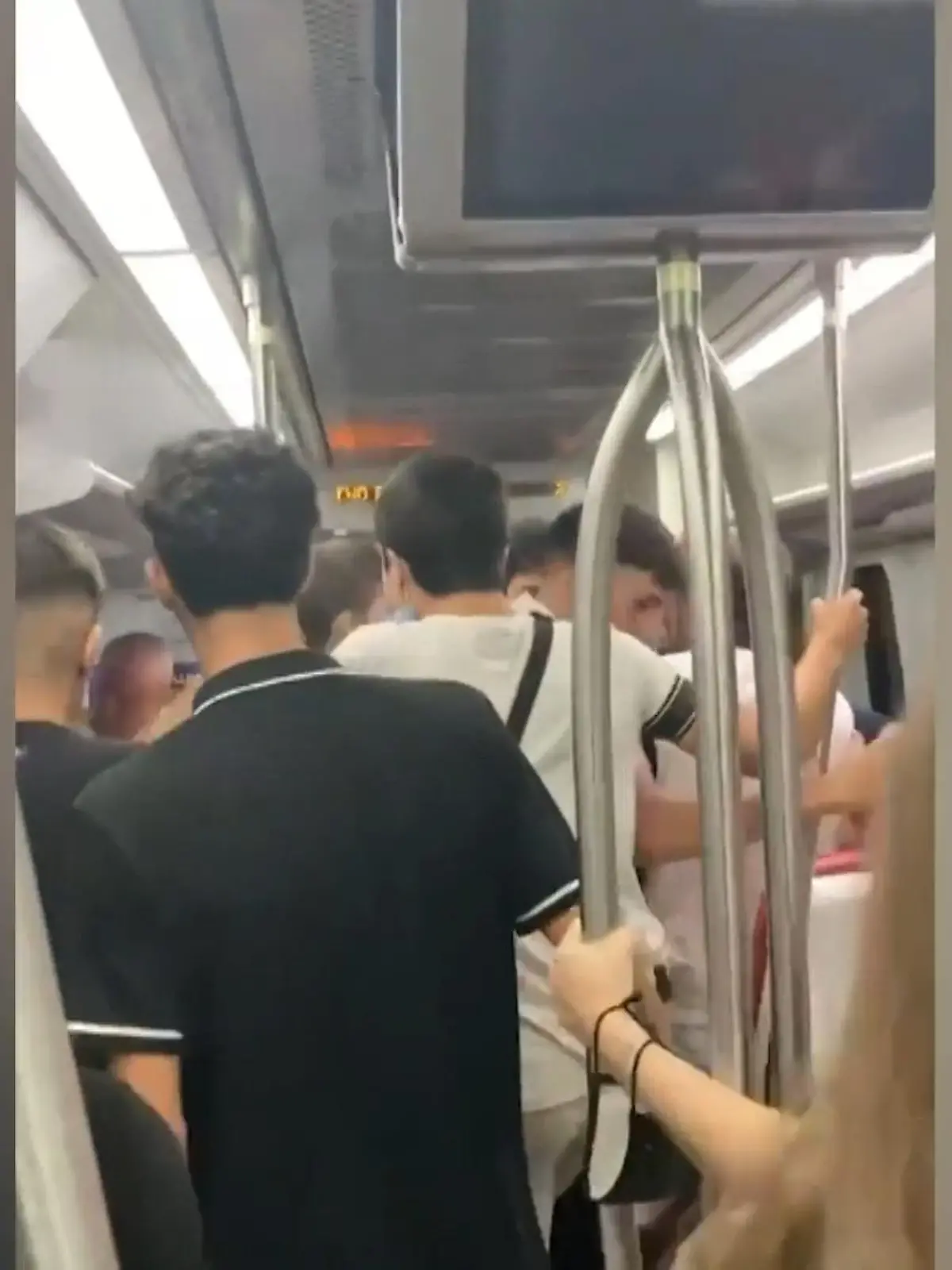 Am Sonntag kam es in einem Zug zwischen Palma de Mallorca und Santa Maria del Camí zu einer Massenschlägerei. Eine Gruppe junger Menschen prügelte auf einen Mann ein, der offenbar eine Frau zuvor sexuell belästigt hatte.