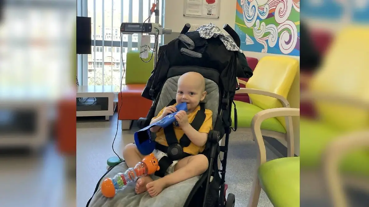 Jaxon Barnes im Krankenhaus