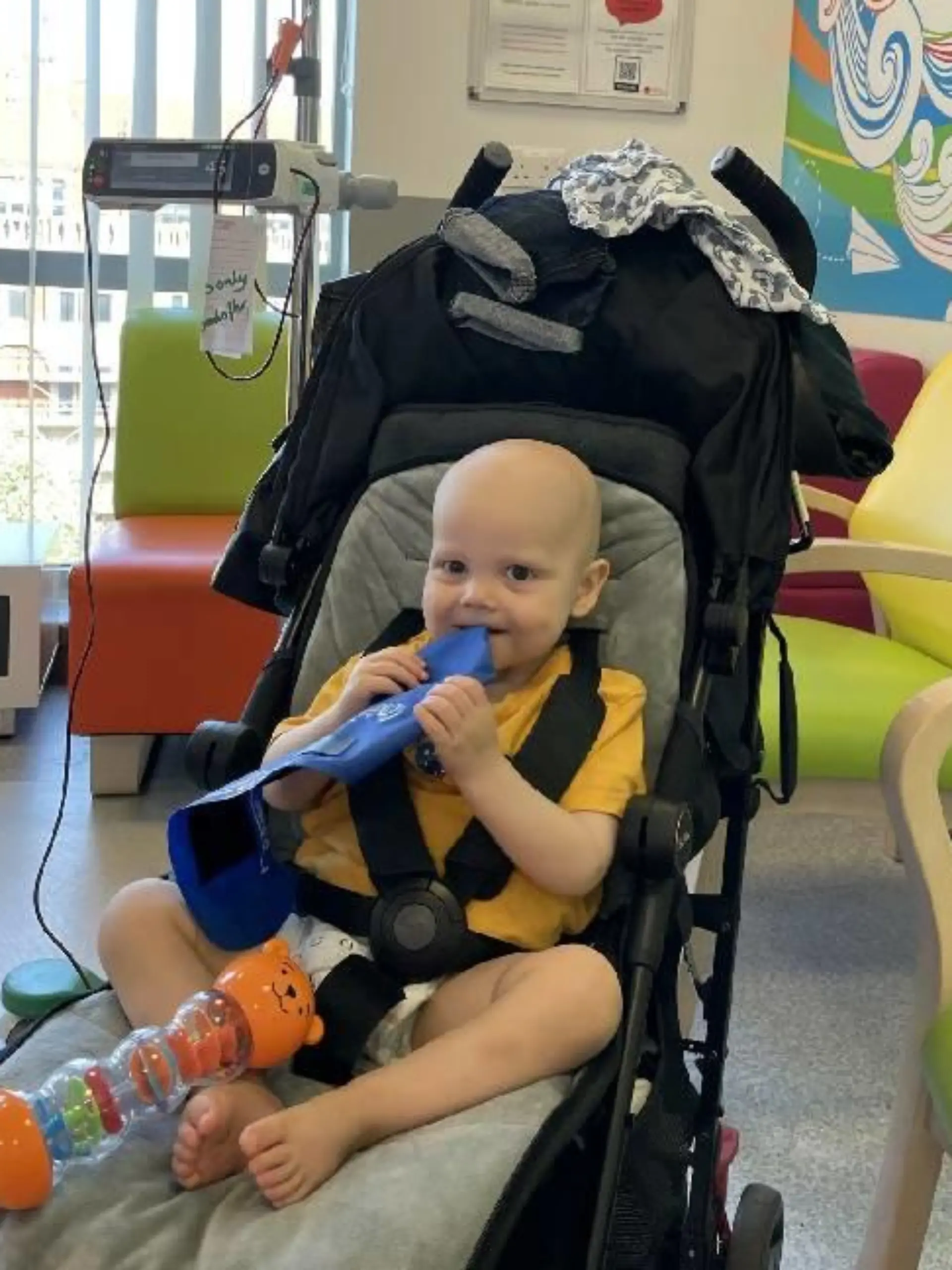 Jaxon Barnes im Krankenhaus