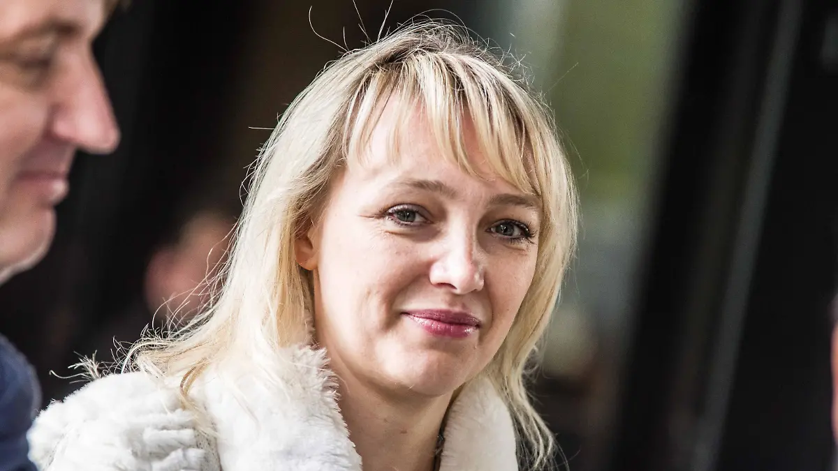 May 4, 2019 - Greding, Bavaria, Germany - ELENA ROON of the so called Russlandsdeutsche (or Russia's Germans) and also AfD member. Die right-extremist flank of the Alternative for Germany party known as ââ¬Åder Fluegelââ¬Â (ââ¬ÅThe Wingââ¬Â) appeared in Greding, near Nuremburg in Bavaria. Appearing with the group was Bjoern Hoecke, Benjamin Nolte, Bernhard Zimniok and Christina Baum. Due to connections to the right-extremist spectrum and efforts against democracy, the Office for the Protection of the Constitution (Verfassungsschutz, Secret Service) escalated the group to preliminary monitoring ahead of possible formal monitoring. Participants, including right-radical Dubravko Mandic of the AfD in Freiburg aggressively approached and harassed journalists on the scene, with him taking the phone away of one. Later, after calls to take the cameras from journalists, two attacked a journalist. Mandic has posted about ââ¬Åthe great exchangeââ¬Â referencing such theories by white supremacists who committed shootings, such as in Christ Church. (Credit Image: © Sachelle Babbar/ZUMA Wire