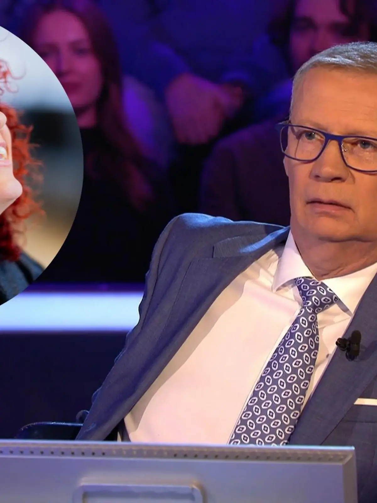 Wer wird Millionär?“-Moderator Günther Jauch merkt, dass er sich bei Lucy und ihrer Band ein bisschen vertan hat.