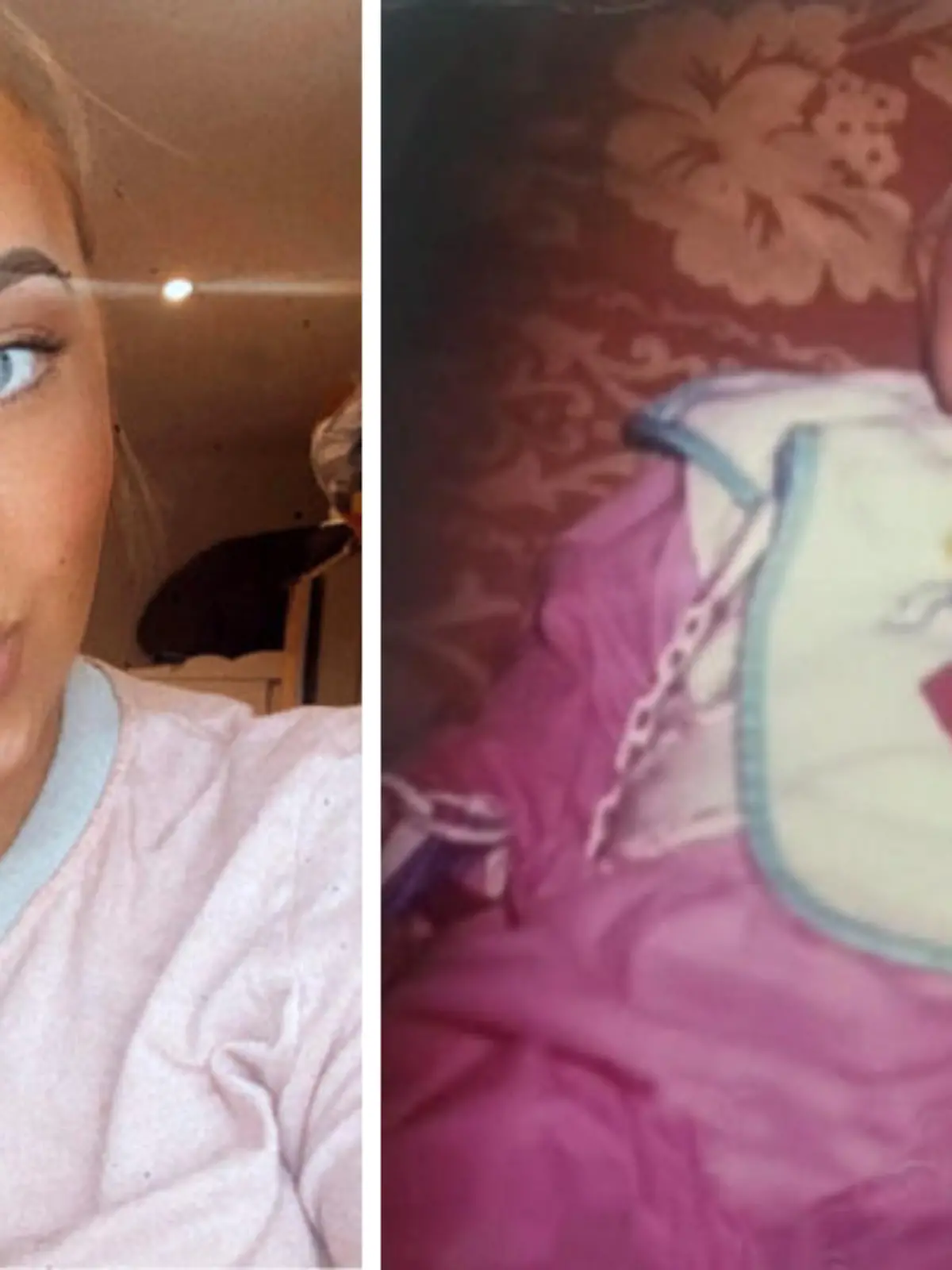 Liza Louise heute und als Baby