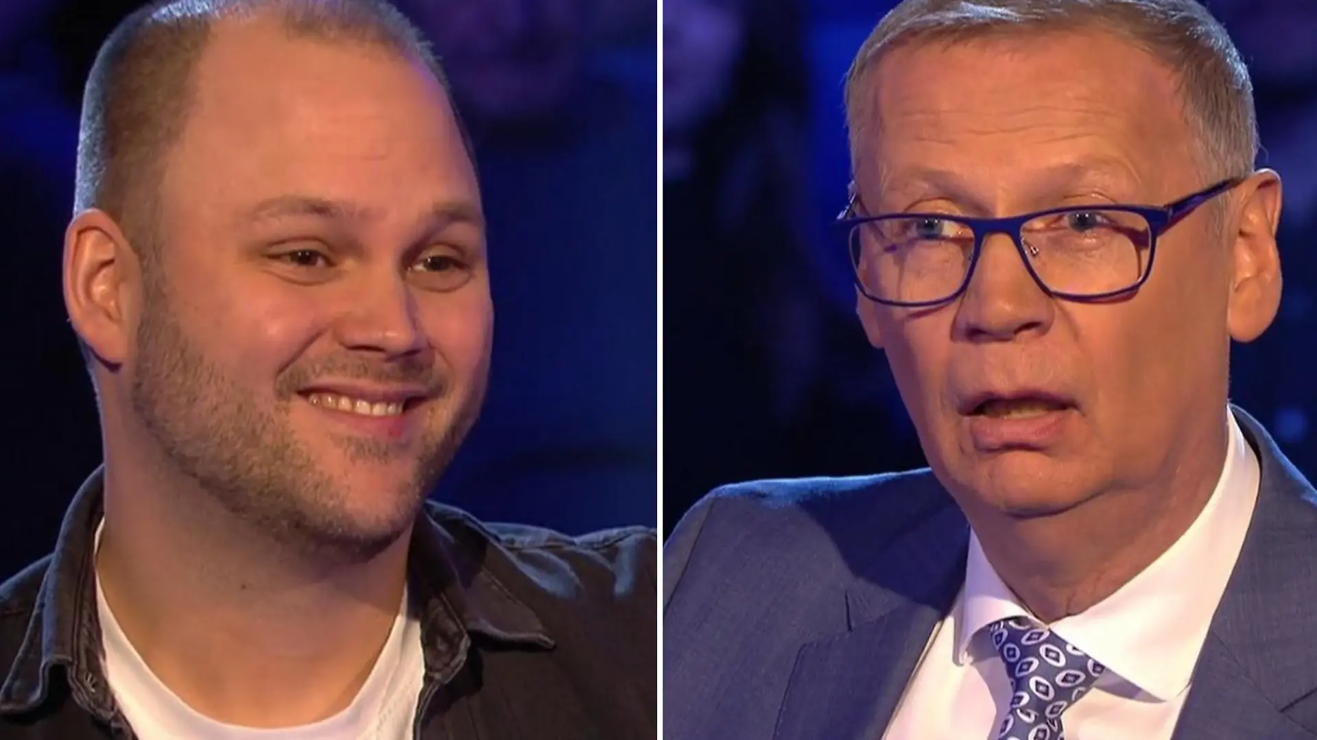 1 Tonne Lachs? „Wer wird Millionär?“-Moderator Günther Jauch erzählt seinem Kandidaten Rouven Kummer eine wirklich unglaubliche Geschichte.