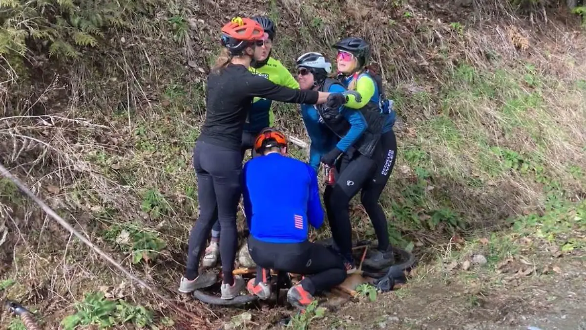 Die Radsportlerinnen hatten die Situation unter Kontrolle gebracht.