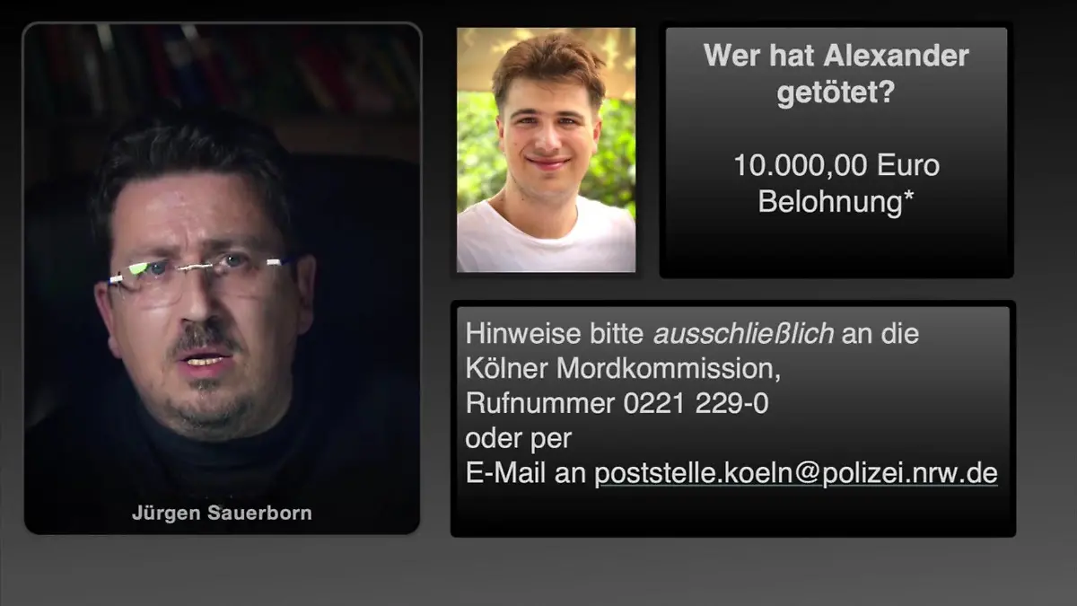 Der Vater des getöteten Alexander (20) richtet sich jetzt an einen unbekannten Autofahrer mit den Worten: "Stell dich der Polizei!"