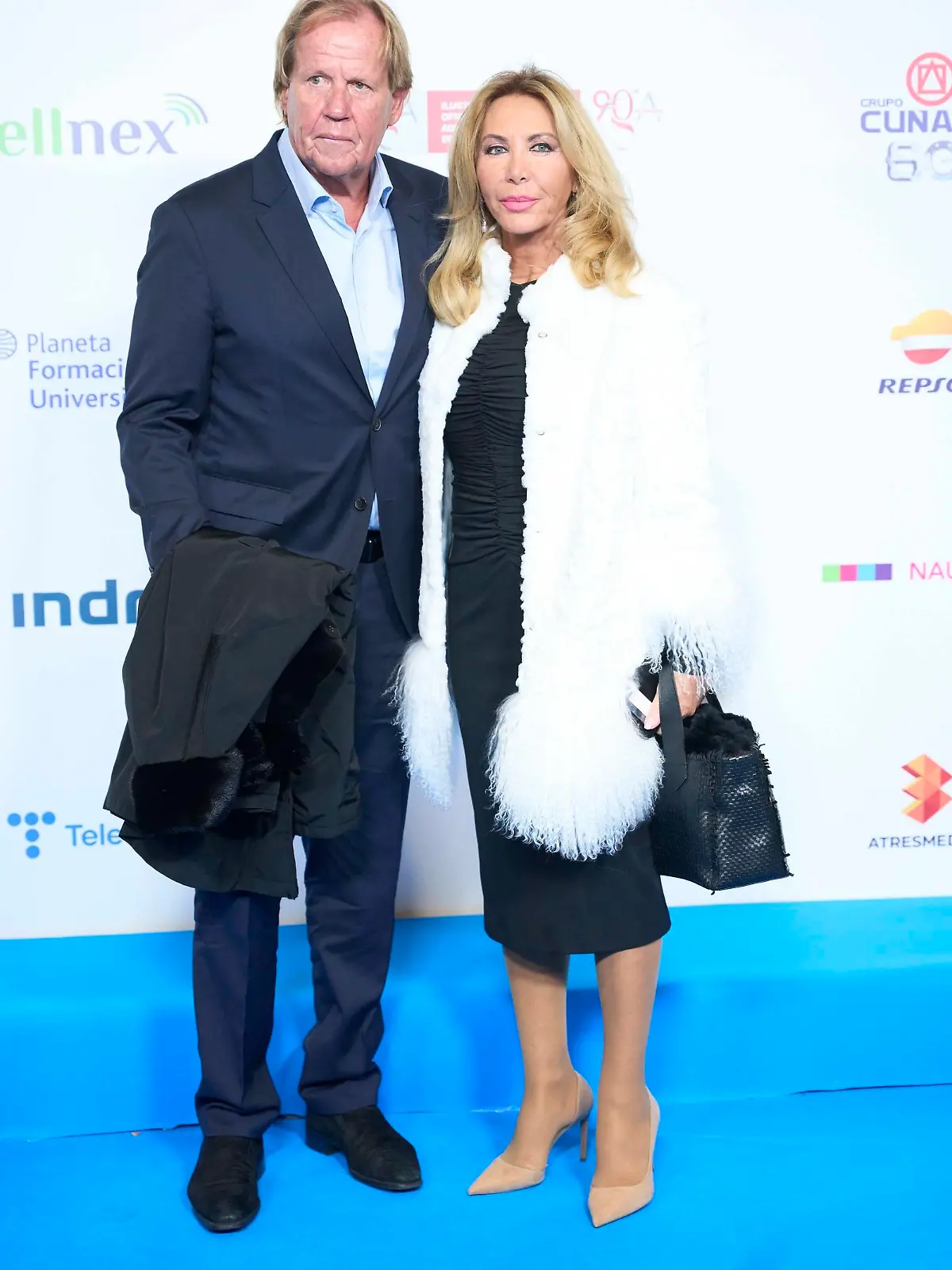 Norma Duval, Matthias Kuhn attends Commemoration of the 25th anniversary of the newspaper 'La Razon' at La Razon Headquarters on November 21, 2023 in Madrid, Spain