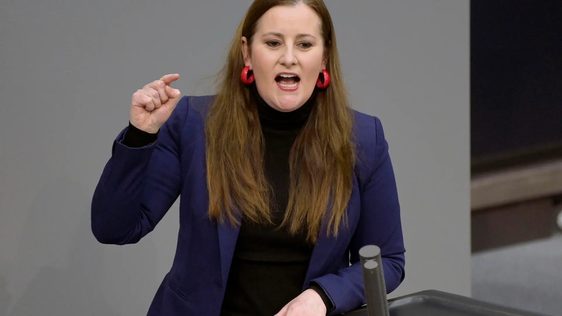 Janine Wissler in der 157. Sitzung des Deutschen Bundestages im Reichstagsgebäude. Berlin, 14.03.2024