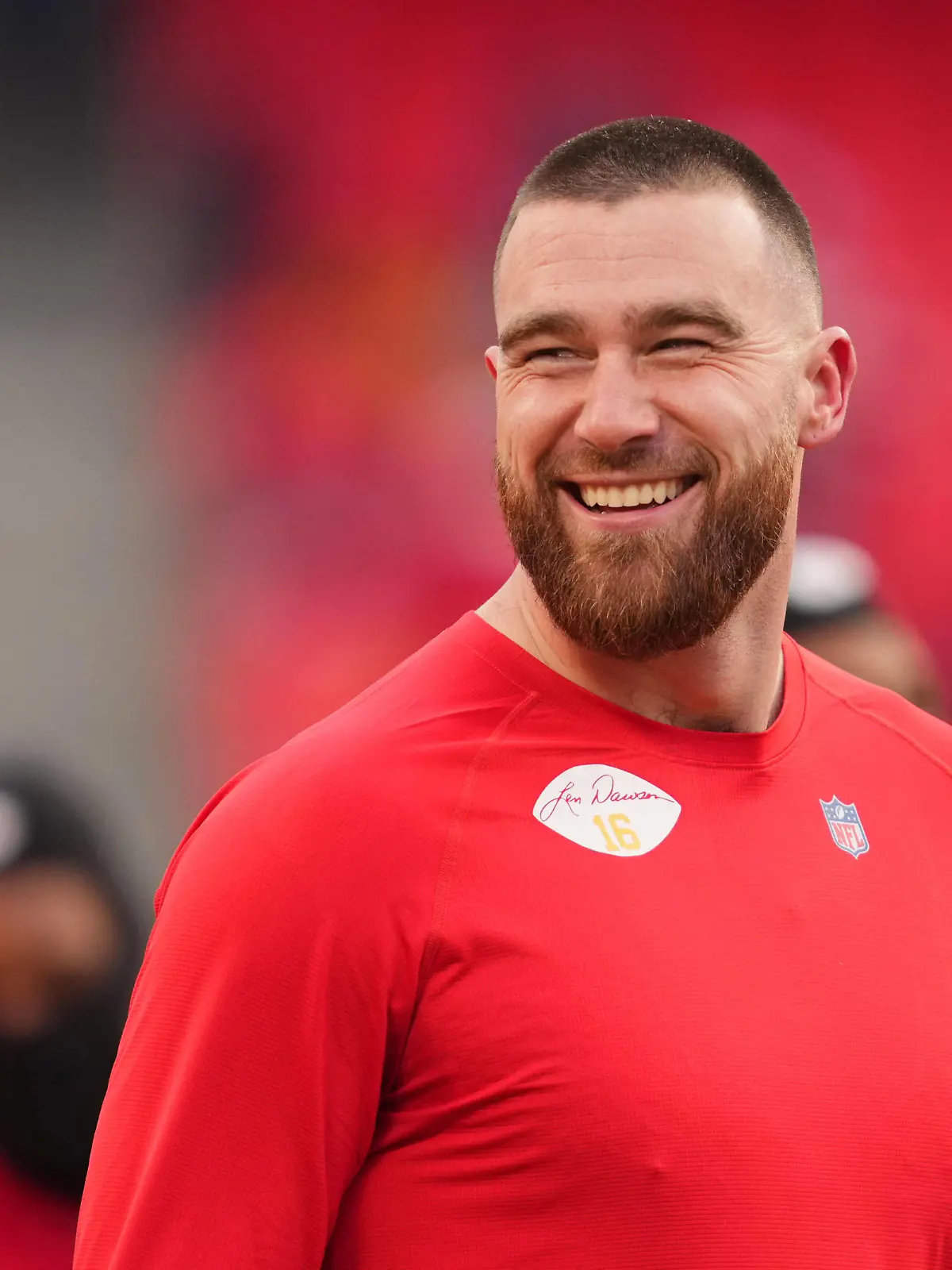 NFL, American Football Herren, USA AFC Championship-Cincinnati Bengals at Kansas City Chiefs Jan 29, 2023 Kansas City, Missouri, USA Kansas City Chiefs tight end Travis Kelce 87 looks on before the AFC Championship game between the Kansas City Chiefs and the Cincinnati Bengals at GEHA Field at Arrowhead Stadium. Kansas City GEHA Field at Arrowhead Stadium Missouri USA, EDITORIAL USE ONLY PUBLICATIONxINxGERxSUIxAUTxONLY Copyright: xJayxBiggerstaffx 20230129_jcd_ba4_0030