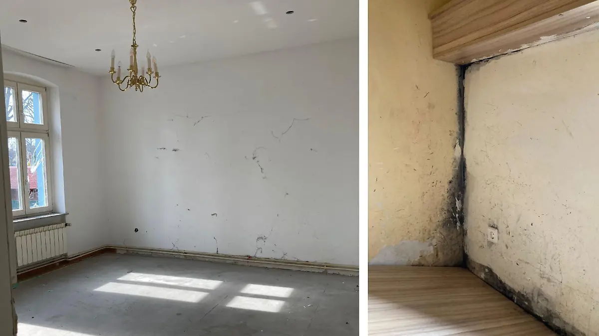 Die eigentlich schön geschnittenen Zimmer erinnern eher an eine runtergekommene Messie-Bude.